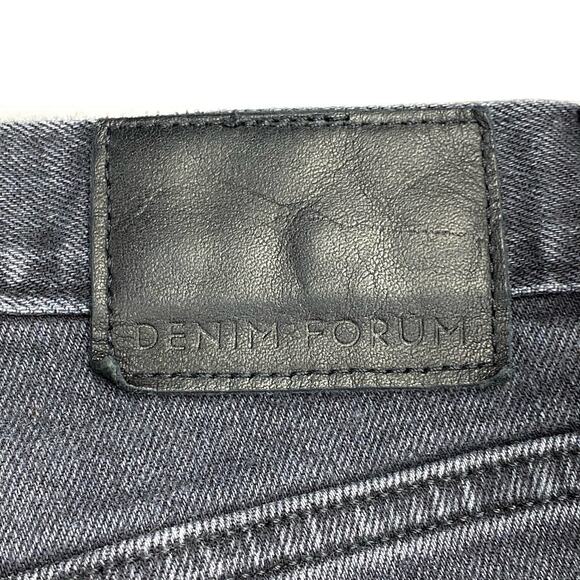 DENIM FORUM Aritzia The Yoko High Rise Slim Jean Sz 23 Frayed Cut Off Hem - Picture 12 of 13